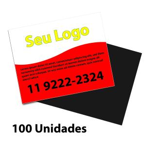 Imã de Geladeira - 100 Un. Manta Imantada 0,3 mm 5x4 cm Colorido - Impressão Digital Adesivo Brilho ou Fosco Corte Reto 