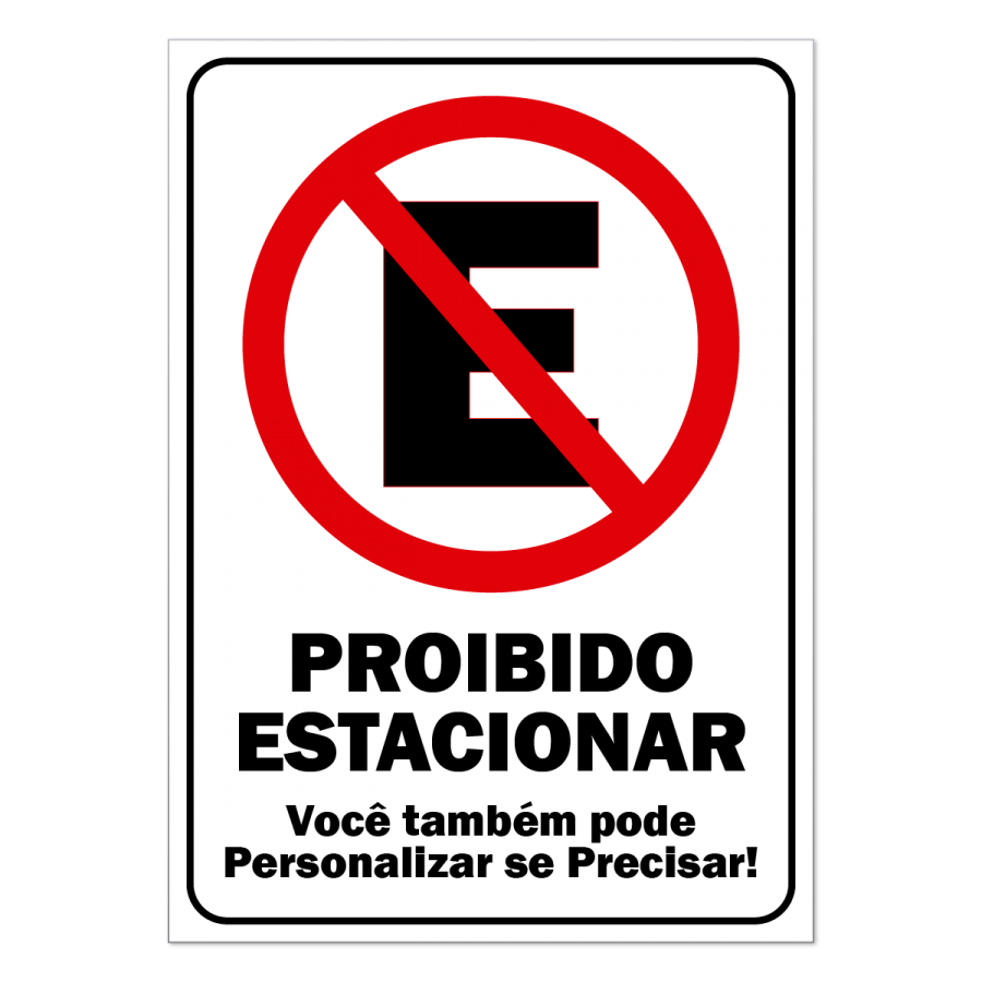 Placa 30x42cm  Personalizável
