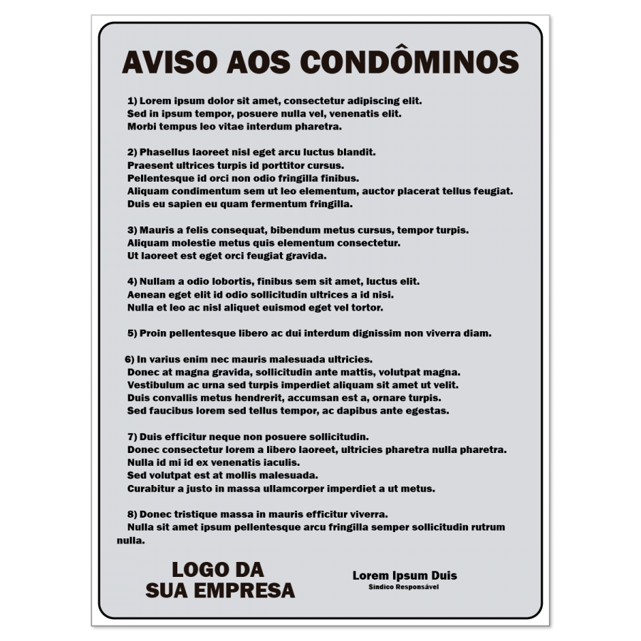 Placa 60x80cm Personalizável